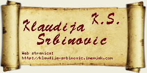 Klaudija Srbinović vizit kartica